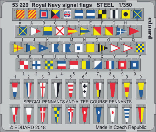 EDU53229 1/350 Eduard Royal Navy Signal Flags Steel (Pre-Painted) 53229 MMD Squadron