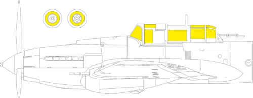 EDUEX857 1/48 Eduard Mask IL2 Mod. 1943 TFace for ZVE EX857 MMD Squadron