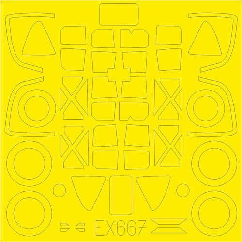 EDUEX667 1/48 Eduard Mask P38F/G TFace for TAM EX667 MMD Squadron