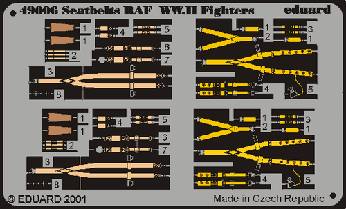 EDU49006 1/48 Eduard Seatbelts RAF WWII (Pre-Painted) 49006 MMD Squadron
