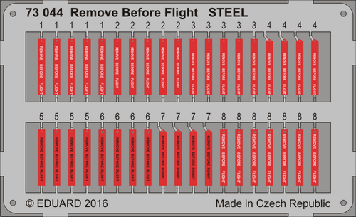 1/32 Remove Before Flight tags, Pre-coloured