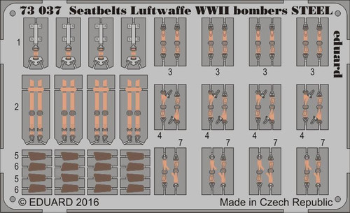 EDU73037 1/72 Eduard Seatbelts Luftwaffe Steel Bomber WWII (Pre-Painted)  MMD Squadron