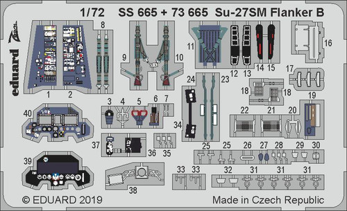 EDU73665 1/72 Eduard Su27SM Flanker B for ZVE (Pre-Painted)  MMD Squadron