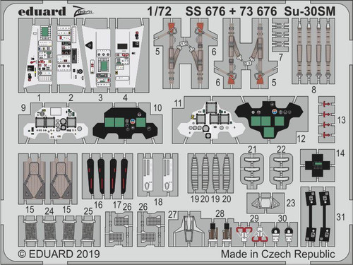 EDU73676 1/72 Eduard Su30SM for ZVE (Pre-Painted)  MMD Squadron