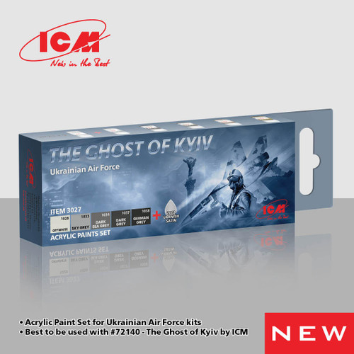 ICM3027 ICM Models - Acrylic paint set for The Ghost of Kyiv  MMD Squadron