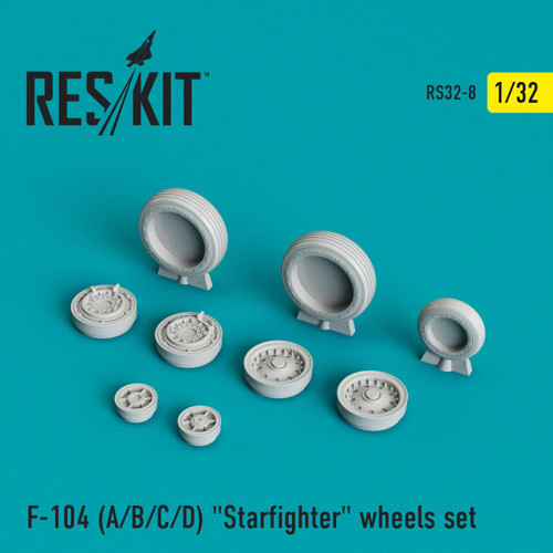 RES-RS32-0008 1/32 Reskit F-104 A/B/C/D Starfighter wheels set MMD Squadron