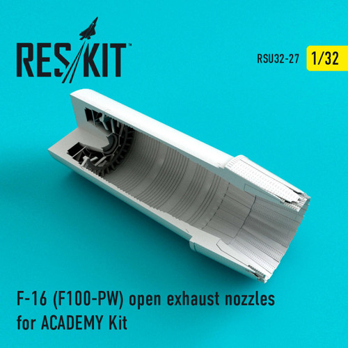 RES-RSU32-0027 1/32 Reskit F-16 F100-PW open exhaust nozzles for ACADEMY Kit 1/32 MMD Squadron