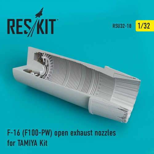 RES-RSU32-0018 1/32 Reskit F-16 F100-PW open exhaust nozzles for TAMIYA Kit 1/32 MMD Squadron