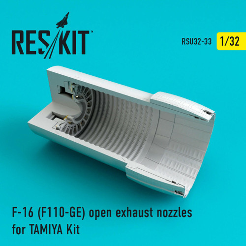 RES-RSU32-0033 1/32 Reskit F-16 F110-GE open exhaust nozzles for TAMIYA Kit 1/32 MMD Squadron