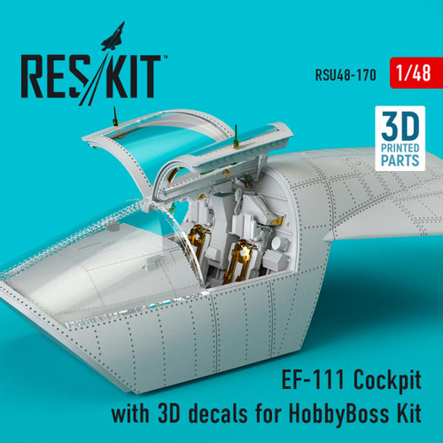 RES-RSU48-0170 1/48 Reskit EF-111 Cockpit with 3D decals for HobbyBoss Kit 1/48 MMD Squadron RES-RSU48-0170 1/48 Reskit EF-111 Cockpit with 3D decals for HobbyBoss Kit 1/48 MMD Squadron