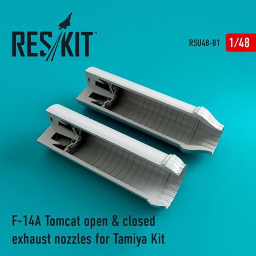 RES-RSU48-0081 1/48 Reskit F-14A Tomcat open and closed exhaust nozzles for Tamiya Kit 1/48 MMD Squadron