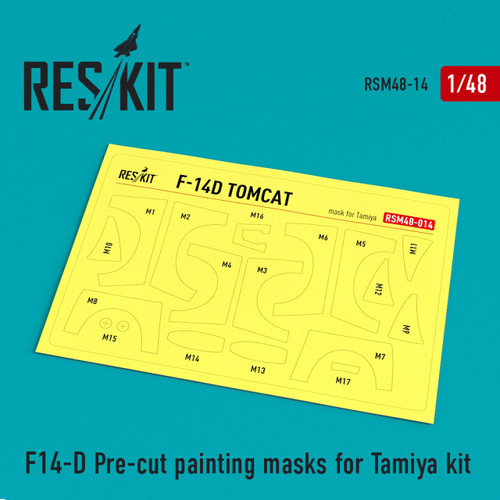 RES-RSM48-0014 1/48 Reskit F-14D Pre-cut painting masks for Tamiya Kit 1/48 MMD Squadron