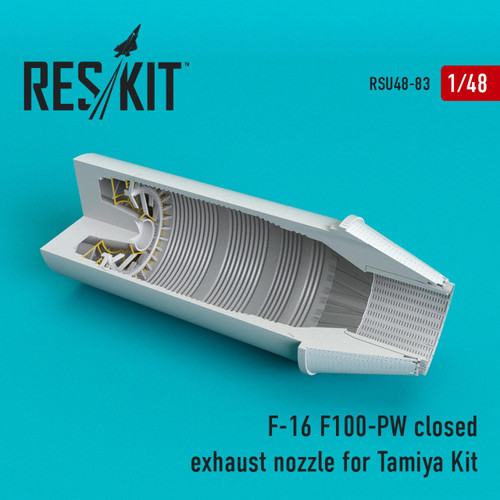 RES-RSU48-0083 1/48 Reskit F-16 F100-PW closed exhaust nozzles for Tamiya Kit 1/48 MMD Squadron