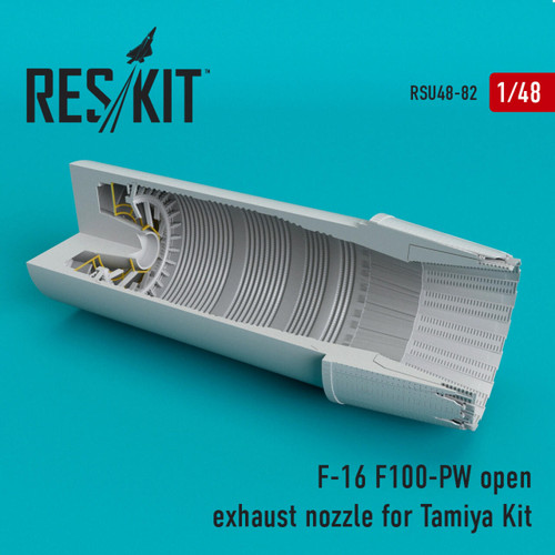 RES-RSU48-0082 1/48 Reskit F-16 F100-PW open exhaust nozzles for Tamiya Kit 1/48 MMD Squadron