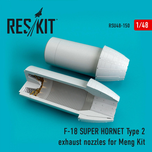 RES-RSU48-0150 1/48 Reskit F-18 SUPER HORNET Type 2 exhaust nozzles for MENG Kit 1/48 MMD Squadron