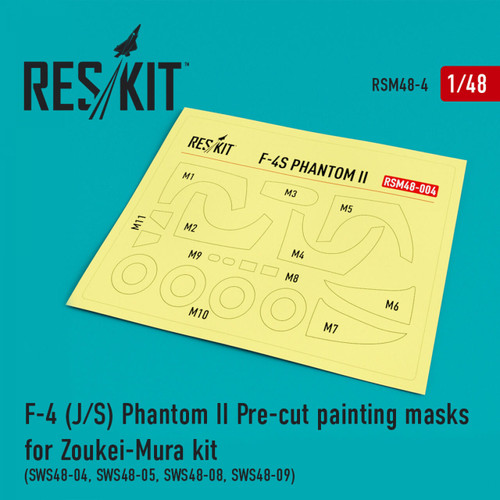 RES-RSM48-0004 1/48 Reskit F-4 J/S Phantom II Painting Masks for Zoukei-Mura kit 1/48 MMD Squadron