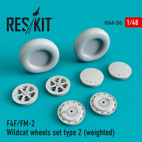 RES-RS48-0335 1/48 Reskit F4F/FM-2 Wildcat wheels set type 2 weighted 1/48 MMD Squadron RES-RS48-0335 1/48 Reskit F4F/FM-2 Wildcat wheels set type 2 weighted 1/48 MMD Squadron