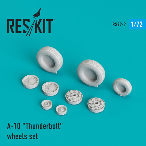 RES-RS72-0002 1/72 Reskit Fairchild Republic A-10 Thunderbolt wheels set 1/72 MMD Squadron