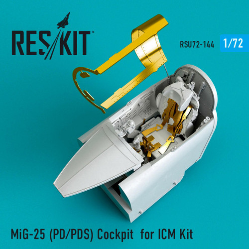 RES-RSU72-0144 1/72 Reskit MiG-25 PD/PDS Cockpit for ICM Kit 1/72 MMD Squadron