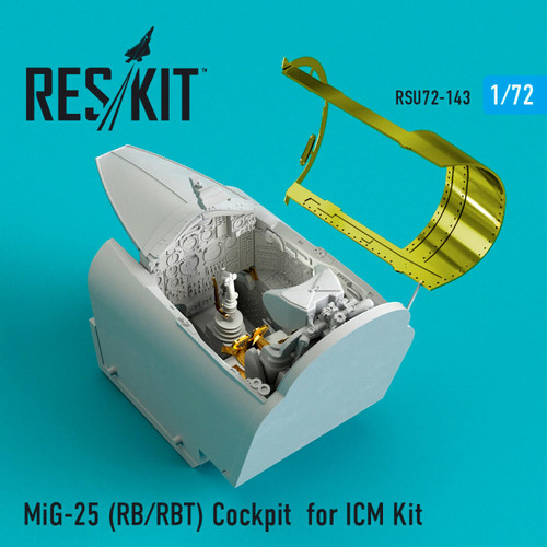 RES-RSU72-0143 1/72 Reskit MiG-25 RB/RBT Cockpit for ICM Kit 1/72 MMD Squadron