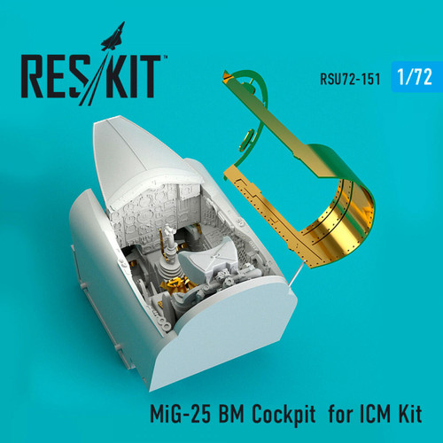 RES-RSU72-0151 1/72 Reskit MiG-25 BM Cockpit for ICM Kit 1/72 MMD Squadron