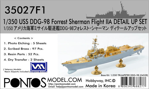 1/350 Pontos Model USS DDG-92 Momsen F IIa Detail Set - FreeTimeHobbies.com