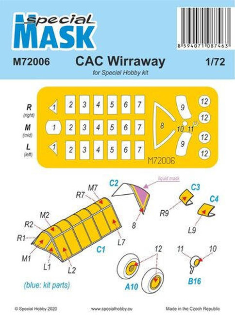 CMK-100-M72006 1/72 Special Hobby CAC Wirraway Mask Paint Mask MMD Squadron