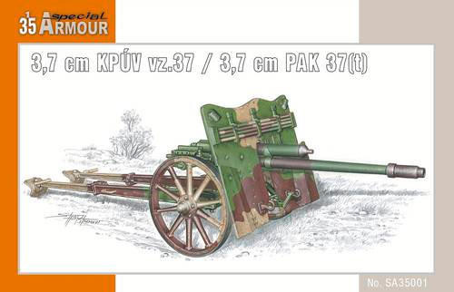 1/35 Special Armour kanon 3.7 cm KPUV vz.37M / 3.7 cm Pak M 37 (t