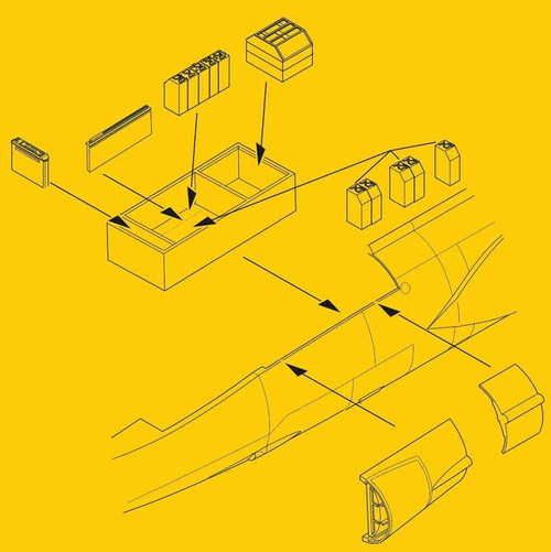 CMK-129-5100 1/32 CMK F-104G/S Electronics and Ammo Boxes Set Resin MMD Squadron