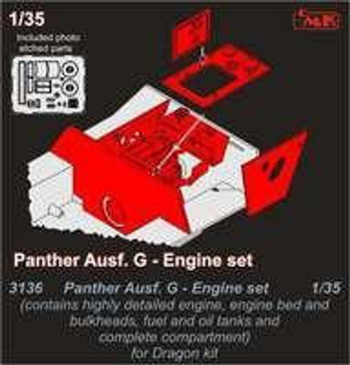 CMK-129-3136 1/35 CMK Panther AusfG Engine set for Dragkit 1/35 Resin MMD Squadron