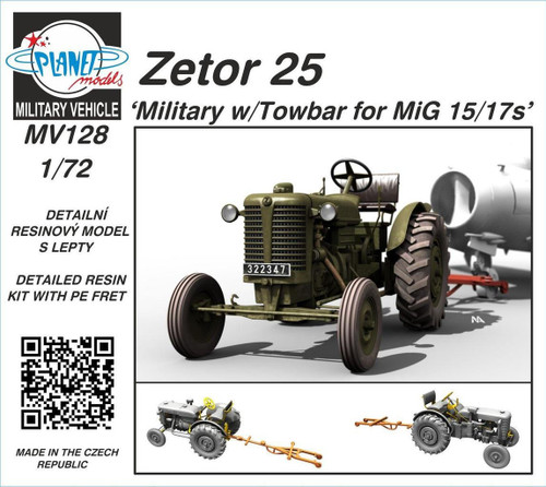 ぜんまい駆動　トラクター模型　ZETOR 25A 1/72 CMK Zetor 25 Military w/Towbar for MiG 15/17s Resin