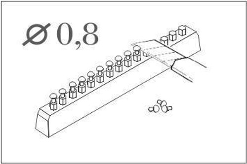 CMK-129-003 CMK Button - head rivet calibre 0.8 mm 60 pcs MMD Squadron