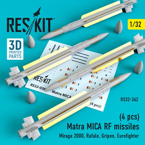 RES-RS32-0362 1/32 Reskit Matra MICA RF missiles 4 pcs MMD Squadron