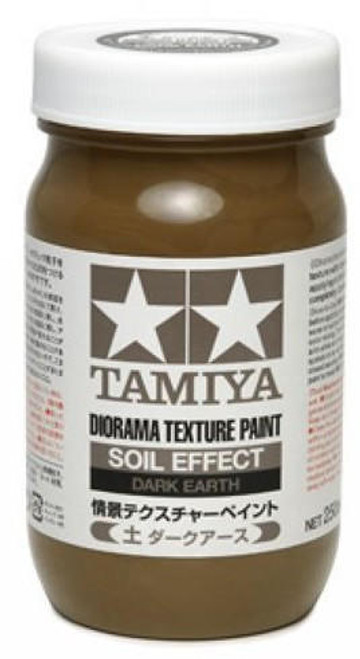 TAM87121 Tamiya Diorama Texture Soil Effect Dark Earth Paint 250ml Bottle MMD Squadron