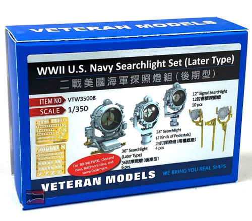 VTW35008 1/350 Veteran Models WWII US Navy Searchlight Setlater Type MMD Squadron