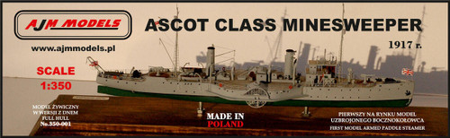 AJM350001 1/350 AJM Models Scale British armed paddle steamer "Hms Ascot" WWI  MMD Squadron