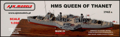 AJM350002 1/350 AJM Models Scale British armed paddle steamer "Hms Queen of Thanet" WWII MMD Squadron AJM350002 1/350 AJM Models Scale British armed paddle steamer "Hms Queen of Thanet" WWII MMD Squadron