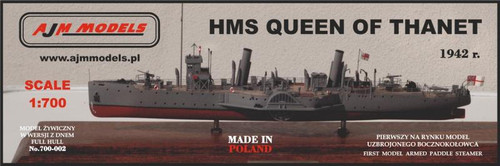 AJM700002 1/700 AJM Models Scale British armed paddle steamer "Hms Queen of Thanet" WWII MMD Squadron AJM700002 1/700 AJM Models Scale British armed paddle steamer "Hms Queen of Thanet" WWII MMD Squadron