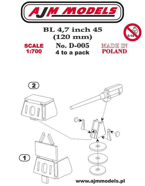 AJMD005 1/700 AJM Models Scale BL 47 inch 45  MMD Squadron