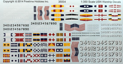 BRM-35107 1/350 Blue Ridge Models USN Numbers and Flags Decals  MMD Squadron