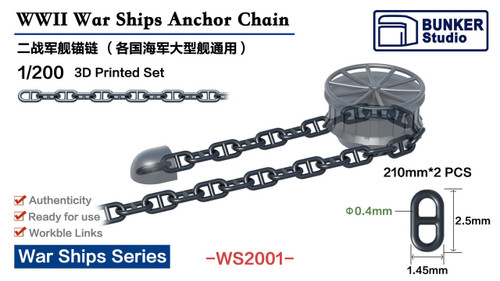 BUNWS2001 1/200 Bunker Studio WWII War Ships Anchor Chain  MMD Squadron