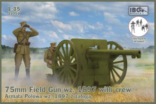 IBG35059 1/35 IBG 75mm Field Gun wz. 1897 with Polish Artillerymen figures  MMD Squadron