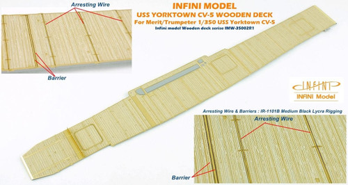 IM-IMW-35004R1 1/350 Infini Model USS Enterprise CV-6 Wood Deck Set - Teak  MMD Squadron