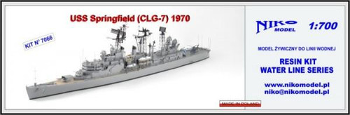 NIK7066 1/700 Niko Models USS Springfield CLG-7 1970 Resin Kit  MMD Squadron