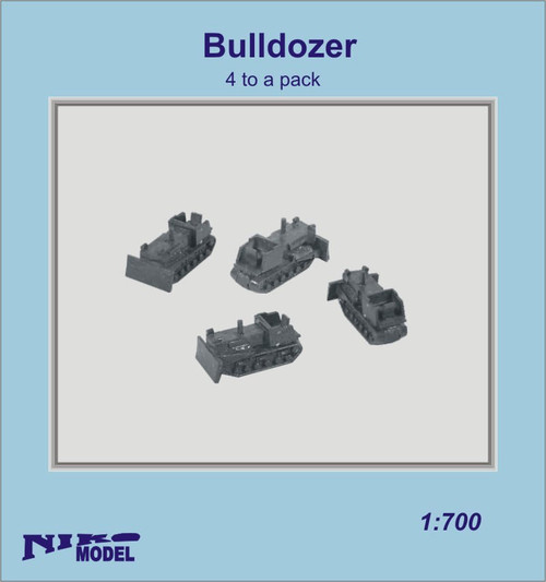 NIKZW7039X 1/700 Niko Model Bulldozer (4 per pack)  MMD Squadron
