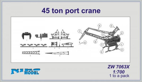 NIKZW7063X Niko Model 1/700 Scale 45 ton port crane  MMD Squadron