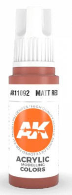 AK-11092 AK Interactive Matt Red Acrylic Paint 17ml Bottle  MMD Squadron