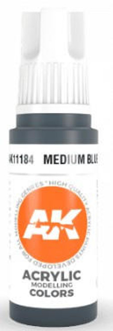 AK-11184 AK Interactive Medium Blue Acrylic Paint 17ml Bottle  MMD Squadron