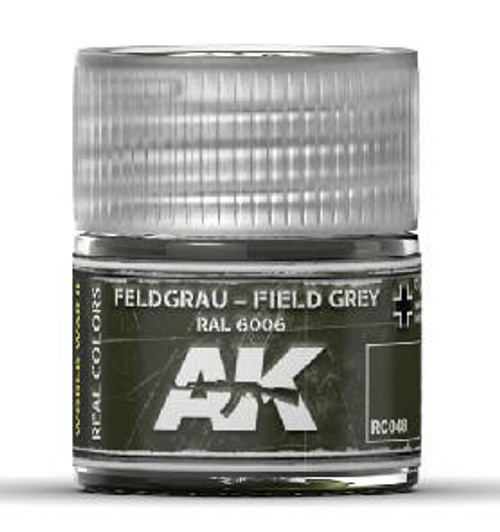 AK-RC48 AK Interactive Real Colors Field Grey RAL6006 Acrylic Lacquer Paint 10ml Bottle  MMD Squadron