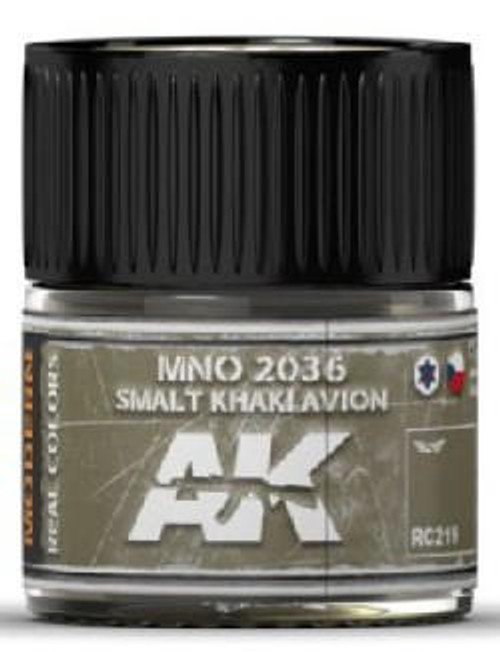 AK-RC219 AK Interactive Real Colors MNO 2036 Smalt Khaki Avion Acrylic Lacquer Paint 10ml Bottle  MMD Squadron
